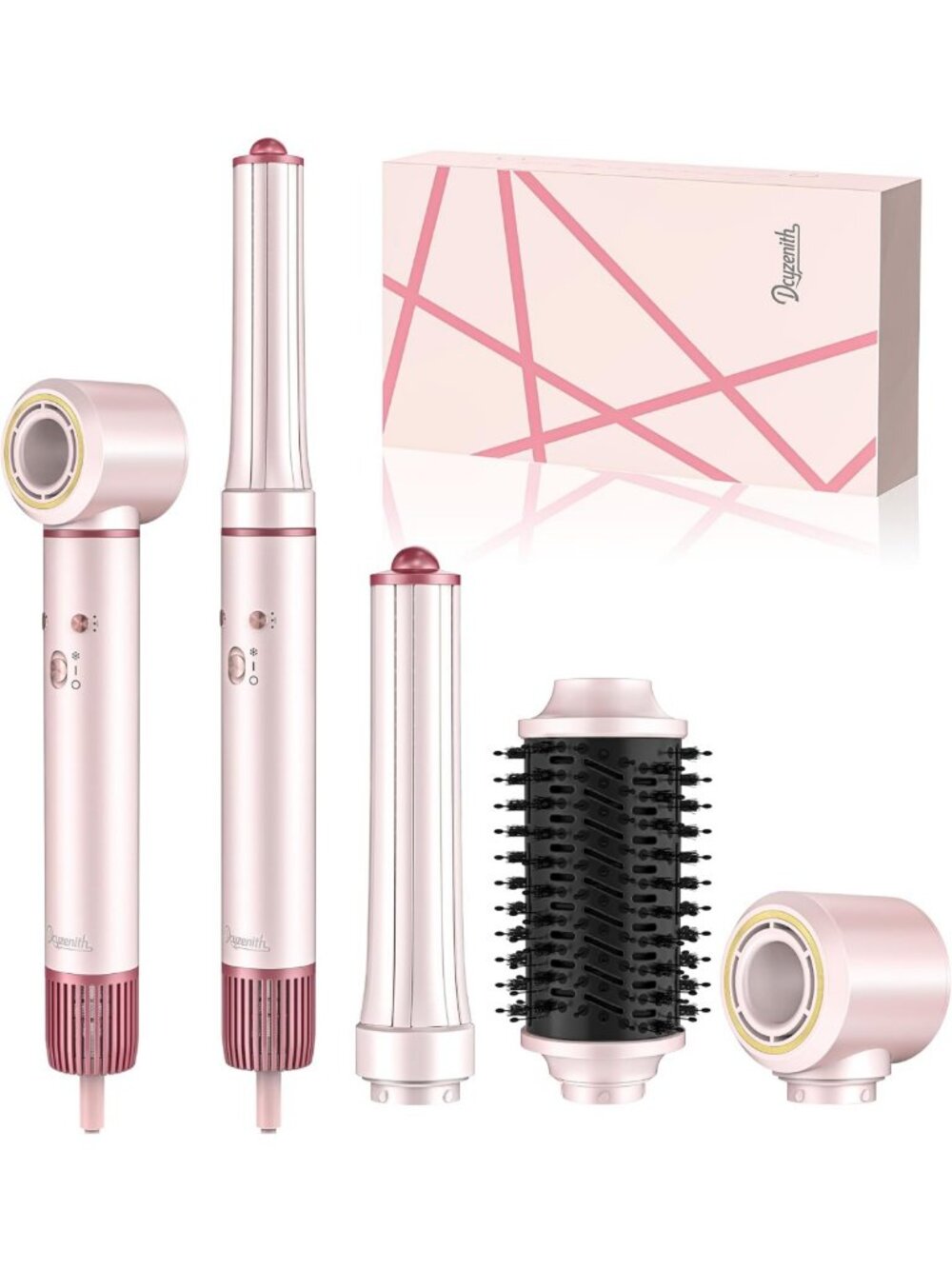 3-in-1 Hot Air Brush & Curler - Fast Drying, Ionic Blow Dryer for Frizz-Free
